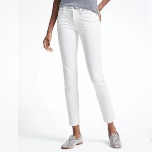 Banana Republic Premium Denim White Skinny Jeans‎ Size 30 Ankle